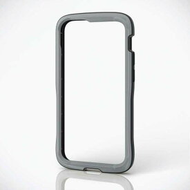 【即日出荷】iPhone13 mini 5.4インチモデル ケース カバー ハイブリッドバンパーケース グレー TOUGH SLIM LITE エレコム PM-A21ATSLBGY