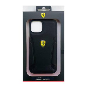 iPhone14 �P�[�X �J�o�[ FERRARI �t�F���[�� �{�v �w�ʃP�[�X �u���b�N �� �o�b�N�P�[�X LEATHER CASE �G�A�[�W�F�C FEHCP14SRBUK