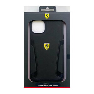 iPhone14 Plus �P�[�X �J�o�[ FERRARI �t�F���[�� �{�v �w�ʃP�[�X �u���b�N �� �o�b�N�P�[�X LEATHER CASE �G�A�[�W�F�C FEHCP14MRBUK