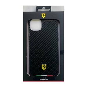 iPhone14 Plus �P�[�X �J�o�[ FERRARI �t�F���[�� PU�J�[�{�� �w�ʃP�[�X �n�C�u���b�h�P�[�X iPhone�P�[�X �G�A�[�W�F�C FEHCP14MTABK
