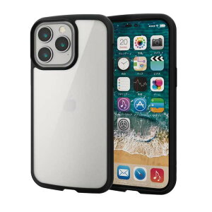 �y����s�ziPhone 14 Pro Max �P�[�X �J�o�[ �n�C�u���b�h �ϏՌ� �Ռ��z�� �y�� ���^ �X�g���b�v�z�[���t �w�ʃN���A TOUGH SLIM �u���b�N �G���R�� PM-A22DTSLFCBK