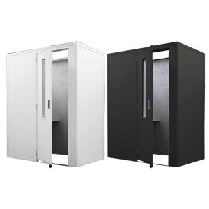 【沖縄・離島配送不可】【代引不可】REMUTE リミュート 吸音ブースサイドイン フルオープン 天面パネル 背面パネル 短側左パネル 短側右パネル 扉付き正面パネル ホワイト RISU GTEC19*