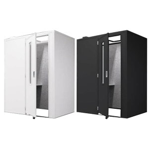 【沖縄・離島配送不可】【代引不可】REMUTE リミュート 吸音ブースサイドイン セミオープン 天面パネル 背面パネル 短側左パネル 短側右パネル 扉付き正面パネル ホワイト RISU GTEC19*