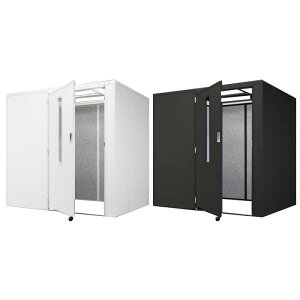 【沖縄・離島配送不可】【代引不可】REMUTE リミュート 吸音ブース ワイド セミオープン 天面パネル正面 天面パネル背面 背面パネル 側面パネル大 側面パネル小 扉付き正面パネル ホワイト R