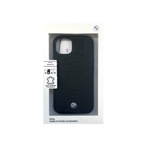 BMW 公式ライセンス iPhone13 6.1インチ 2眼モデル 牛革 背面ケース バックカバー かっこいい ブラック エアージェイ BMHCP13MRPSLK