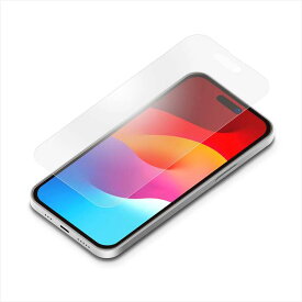 iPhone15 iPhone15Pro 対応 ガイドフレーム付 液晶保護ガラス BRILLIANT ブルーライト低減 アンチグレア Premium Style PG-23AGLW02BL