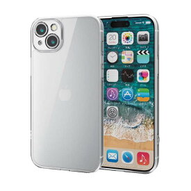 【代引不可】iPhone 15 Plus 用 ケース ハイブリッド カバー 衝撃吸収 カメラレンズ保護設計 ストラップホール付 硬度5H 極限保護 クリア エレコム PM-A23BHVCKKCR