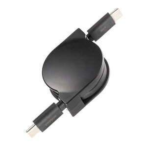 �y����s�zUSB2.0 Type-C �����P�[�u�� PD60W �u���b�N ������莮 Type-C�P�[�u�� �[�d�P�[�u�� �f�[�^�ʐM �T�����T�v���C KU-CCP60M08BK