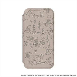 iPhone16Pro iPhone 16 Pro 対応 6.3インチ ガラスフリップケース くまのプーさん 手帳型 ケース カバー iPhoneケース PGA PG-D24BGF04POO