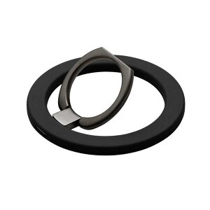 MagSafe�Ή� �X�}�[�g�t�H�������O MAGTUS Ring Slim ���C�g�u���b�N �X�}�z�����O Magsafe �����O LEPLUS NEXT LN-SMRG08LBK