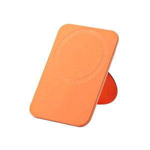 【代引不可】スマホスタンド 薄型 MagSafe対応 カードポケット付き オレンジ エレコム P-DSMSTCCDR