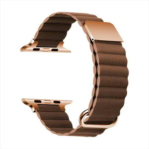 Apple Watch �}�O�l�b�g�o���h 41/40/38mm�Ή� �u���E�� �����p �x���g �t���ւ� �A���[�� GRK-WS14BR