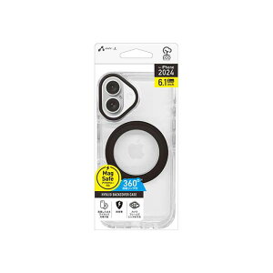 iPhone16�p MagSafe�[�d�Ή� �X�^���h�����O�t�w�ʃP�[�X BK �G�A�[�W�F�C AC-P24-CMR BK