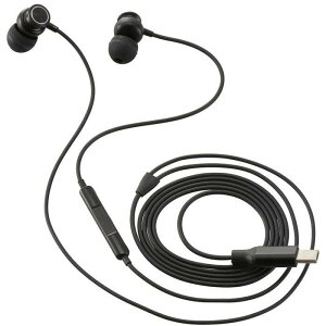 ステレオイヤホン(カナル型/USB Type-C/DAC機能/ケーブル1.2m/ブラック) OHM SMT-HA05-K