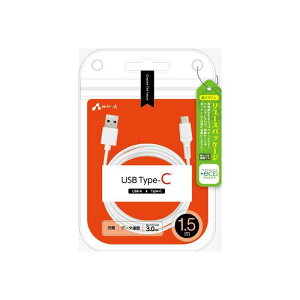 �y+ECO�zType-C�P�[�u�� 1.5m (�X�}�[�g�t�H��/�^�u���b�g�Ή�) �G�A�[�W�F�C UCJ-ETC 1.5M WH