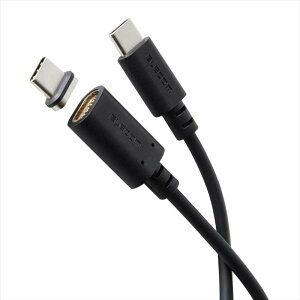 �y����s�zUSB Type-C to USB Type-C�P�[�u��/���E���}�O�l�b�g/�ő�60W/�u���[�J�[����/1.0m/�u���b�N �G���R�� MPA-CCMA10BK