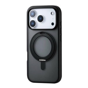 �y����s�ziPhone 17 Pro �P�[�X �n�C�u���b�h �Ռ��z�� MAGKEEP ���͋z�����C�����X�[�d�Ή� 360�x��]�X�^���h�t �u���b�N �G���R�� PM-A25CMAGSTBK