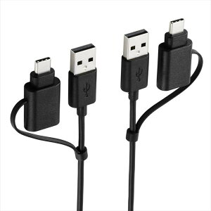 �y����s�z�����N�P�[�u���^USB480Mbps/Windows�EMac�Ή�/USB-A�EUSB Type-C�Ή��^1.5m�^�u���b�N �G���R�� UC-TV7BK