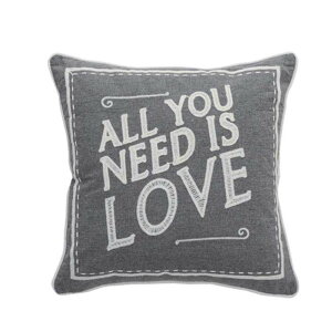 �y�k�C���E����E�����z���s�z�y����s�z�N�b�V���� 45x45cm LOVE �f�U�C���N�b�V���� �����` ALL YOU NEED IS LOVE ���u �C���e���A �������y�O���[�z ���J TTC-118GY
