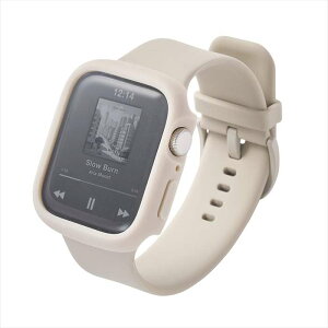 �y����s�z�A�b�v���E�H�b�`�p �J�o�[ �x�[�W�� Apple Watch SE ��3���� / ��2���� [ 44mm ] �Ή� �P�[�X �ϏՌ��t���[�� �w��h�~ ��U�h�~ TOUGH SLIM LITE �G���R�� AW-25DFCTSLBE