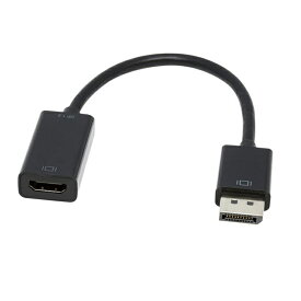 HDMI変換アダプタ DisplayPort出力変換 4K2K 60Hz 3重シールドケーブル PC 液晶ディスプレイ ブラック グリーンハウス GH-DAHDA15-BK