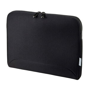 【代引不可】MacBook Air/Pro 13.3インチ 衝撃吸収 インナーケース Wファスナー付 低反発ウレタン内蔵 スリム コンパクト ブラック サンワサプライ IN-MACFA13BK