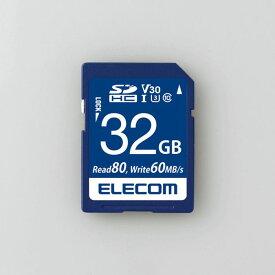【代引不可】SDHCメモリーカード データ復旧サービス付 (UHS-I U3 V30) 32GB 45MB/s 高速データ転送 SDカード エレコム MF-FS032GU13V3R