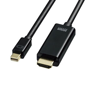 【代引不可】ミニDisplayPort-HDMI変換ケーブル HDR対応 1m Mini DisplayPortケーブル 変換ケーブル 映像 音声 伝送 ブラック サンワサプライ KC-MDPHDRA10