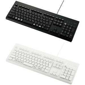 【代引不可】有線キーボード 水洗い可能 IPX5対応 防水設計 抗菌加工 キーボード フルキーボード アイランドタイプ デスクワーク テレワーク エレコム TK-WS01UMK