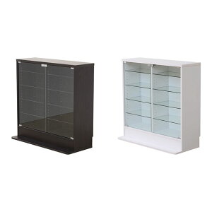 【北海道・沖縄・離島配送不可】【代引不可】コレクションラック 深型ロータイプ Luke ラック ディスプレイラック ガラス扉・棚 シンプル おしゃれ インテリア 家具 ホームテイスト CLR-D-900