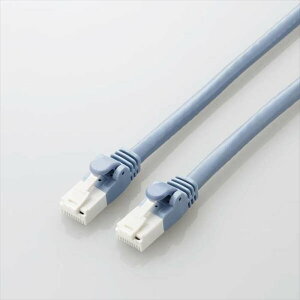 【代引不可】LANケーブル 0.5m CAT6A スタンダード 10ギガビット・イーサネット対応 ツメ折れ防止 ダブル構造 ツイストペア仕様 ブルー エレコム LD-GPAT/BU05/ID