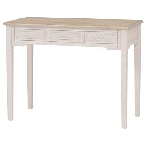 【北海道・沖縄・離島配送不可】【代引不可】デスク ブロカントシリーズ 机 引き出し ヨーロピアン シャビ― 高級感 アンティーク調 シンプル おしゃれ インテリア 家具 ホワイト HAGIHARA 210