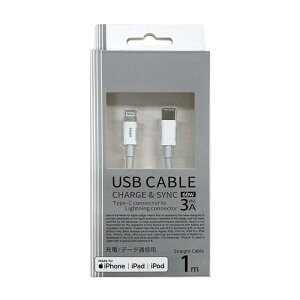 yoׁzType-C Lightning ʐM [d P[u MFIF USBP[u PowerDeliveryΉ X^CvRlN^ 100cm 1m zCg IY} CDM-SL100W