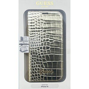 GUESS�i�Q�X�j iPhone14�p �N���R�� �蒠�^�P�[�X �S�[���h �G�A�[�W�F�C GUBKP14SHGCRHD