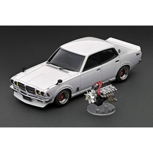【沖縄・離島配送不可】1/18 Nissan Bluebird U 2000GTX (G610) White 1/18「L20型」エンジン付属 日産 ブルーバード ミニカー ティーケー・カンパニー IG3167