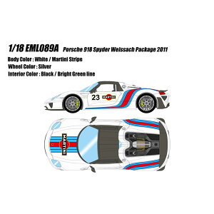 �y����E�����z���s�zEIDOLON(�A�C�h����) 1/18 �|���V�F 918 �X�p�C�_�[ ���@�C�U�b�n�p�b�P�[�W 2011 �z���C�g (�}���e�B�j�X�g���C�v) ���C�N�A�b�v EML089A