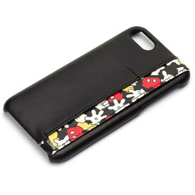 iPhone8/7/SE ケース ハードケース ポケット付き ミッキーマウス/3ポケット Disney PGA PG-DCS341MKY