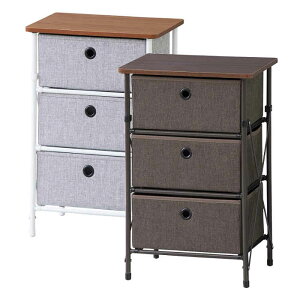 【北海道・沖縄・離島配送不可】【代引不可】簡単組立チェスト 3段 引き出し 収納 折りたたみ 東谷 LFS-701