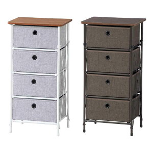 【北海道・沖縄・離島配送不可】【代引不可】簡単組立チェスト 4段 引き出し 収納 折りたたみ 東谷 LFS-702