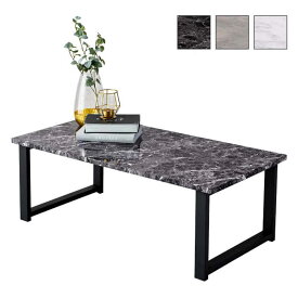【北海道・沖縄・離島配送不可】【代引不可】センターテーブル フリーテーブル 幅90×奥行45×高さ32cm 石目調 スチール脚 四角脚 耐水性抜群 シンプル モダン モノトーン インテリア 家具 組立式 HAGIHARA LT-4394