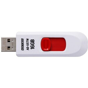USB�t���b�V�������� USTW USB2.0 16GB �[�q�����̈����o�����[���ł���X���C�h���� �z���C�g ADTEC AD-USTW16G-U2