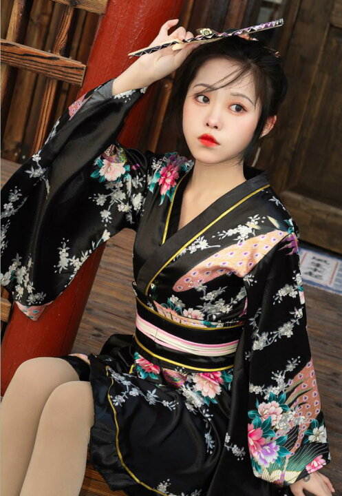 楽天市場 花魁 コスプレ あす楽 仮装 コスプレ 和服 着物 花魁 ドレス よさこい 衣装 着物 コスプレ セクシー 巫女 コスプレ 小さめサイズ Sサイズ 孔雀柄花魁着物ミニドレス ブラックフライデー セール 対象 ドレス カジュアル マーケット