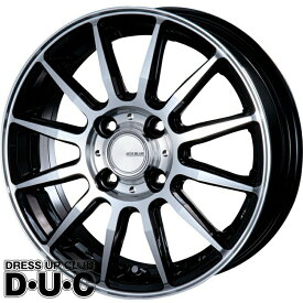 特価 14インチアルミホイール4本セット 軽自動車INFINITY/インフィニティ F12 BK/P ブラックポリッシュ 14-4.5 安心JAWA認証 送料無料
