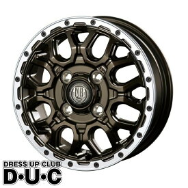 12インチアルミホイール 4本セット 軽トラ 軽バン【法人限定】 MUD BAHN XR-800M GBR/RP グロスブロンズ/リムポリッシュ 12-4.0 4-100+42 12-4.00B 送料無料