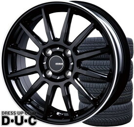 14インチアルミホイールタイヤセット 軽自動車 INFINITY/インフィニティF12 BK/FP1 14-4.5 165/55R14 155/65R14 JAWA認証 4本セット