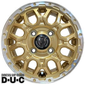 12インチアルミホイール 4本セット 軽トラ 軽バン【独占販売特注カラー】MUD BAHN XR-800M GL/RP ゴールド/リムポリッシュ 12-4.0 12-4.00B【法人限定発送】