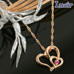 �y�}���\�� P2�{ �ő�500�~�I�tCP�z�z���z�y���������zK10 gold double heart ruby necklace �n�[�g�ɐԂ����r�[���P�� K10���r�[ �_�u���n�[�g �l�b�N���X �s���N�S�[���h ���r�[ �I�[�v���n�[�g ���f�B