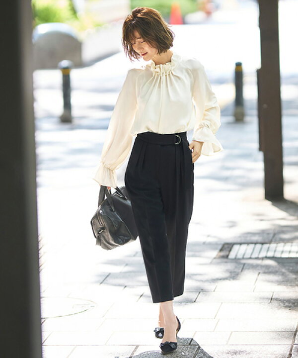 楽天市場 洗える 多機能 パンツ レディース ボトムス オフィスカジュアル 春コーデ きれいめ 上品 通勤 Ol シンプル 仕事 50代 40代 30代 ミセス 夏 大きいサイズ ロング丈 黒 ストレッチ 美脚 女性 母親 服装 職場 即日発送 プレゼント ギフト Dressingu