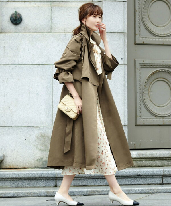 楽天市場 テフロン加工 トレンチコート コート アウター チェスターコート レディース 春コーデ 大きいサイズ 50代 40代 30代 ミセス 春 きれいめ ドレス 通勤 服装 スプリングコート フォーマル ロング 高級感 上品 即日発送 プレゼント ギフト Dressingu