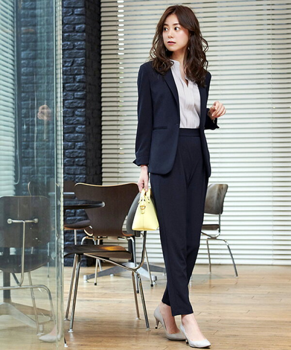 楽天市場 洗える ストレッチ 22春夏新作 レディースビジネススーツ 2点セット ジャケット テーパードパンツスーツスタイル オフィスカジュアル ミセス 60代 50代 40代 30代 ママスーツ 七五三 通勤 就活 大きいサイズ ウォッシャブル 即日発送 ギフト Dressingu